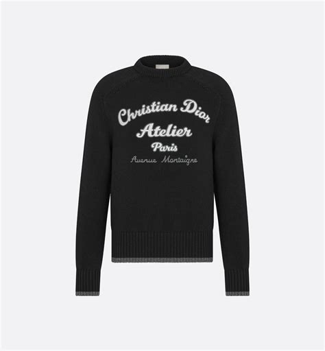 dior pullover schwarz herren|Christian Dior Atelier Pullover Wolljersey in Schwarz.